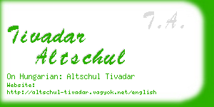 tivadar altschul business card
